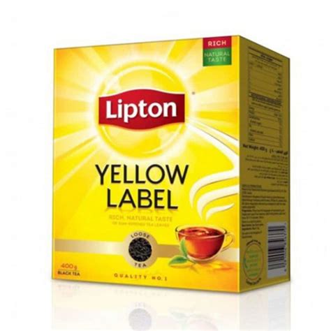 Buy Online Lipton Yellow Label Black Tea Powder 400g In Uae