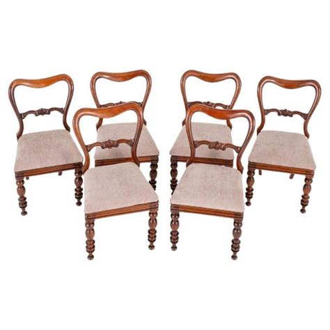 Set Of 6 Victorian Mahogany Dining Chairs For Sale At 1stdibs