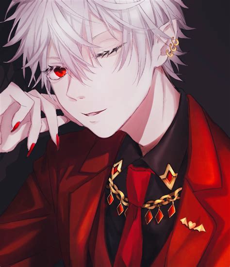 List 92 Wallpaper Anime Guy White Hair Red Eyes Completed