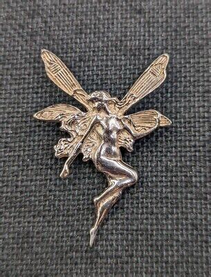 VTG STERLING 925 Art Nouveau Style Mythical Nude Fairy Nymph Woman