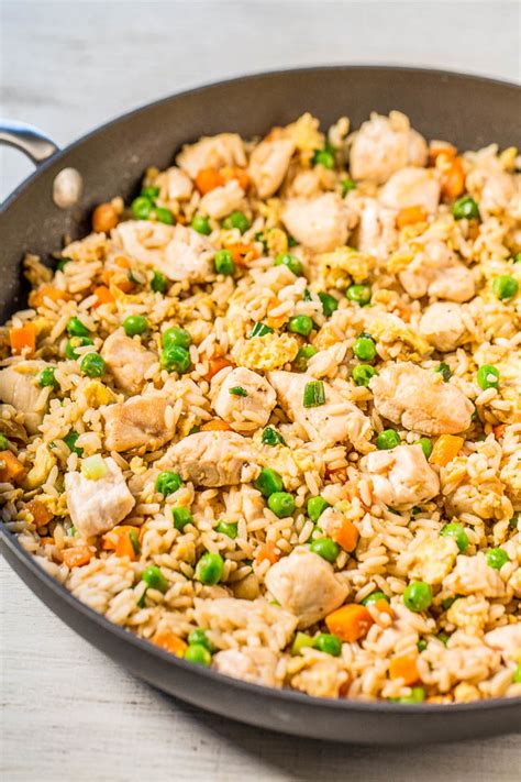 Whisk together remaining egg yolk and 2 eggs in a small bowl and stir into rice mixture, working slowly and in a circular fashion until eggs are distributed throughout the rice and are fully cooked, 3 to 5 minutes. The Sweat Effect | "Better-Than-Takeout" Chicken Fried Rice