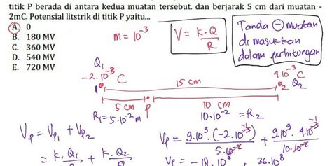 Sebuah Muatan Listrik C Berada Cm Dari Titik P Potensial Listrik