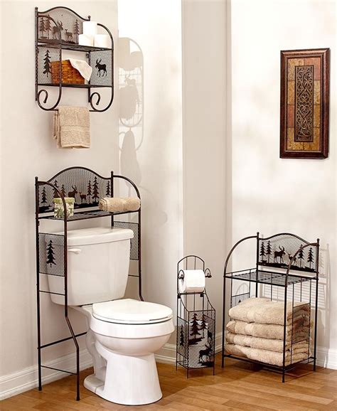 Canisters are ideal for cotton balls or shaving kits. Bronze Metal Woodland Bath Collection | Diy bathroom ...