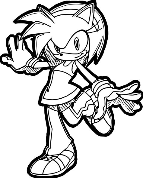 Amy Rose Coloring Pages Sketch Coloring Page Sexiz Pix