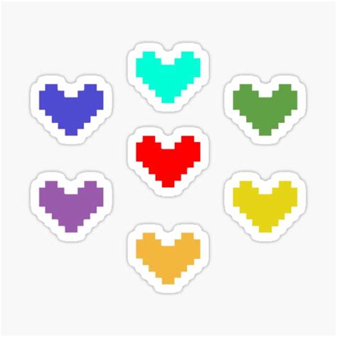 Undertale Hearts Sticker For Sale By Seasky31 Redbubble