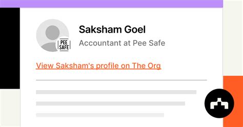 Saksham Goel Accountant At Pee Safe The Org