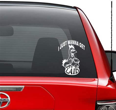 Funny I Wanna Get Laid Sex Vinyl Decal Sticker Car Truck Vehicle Bumper