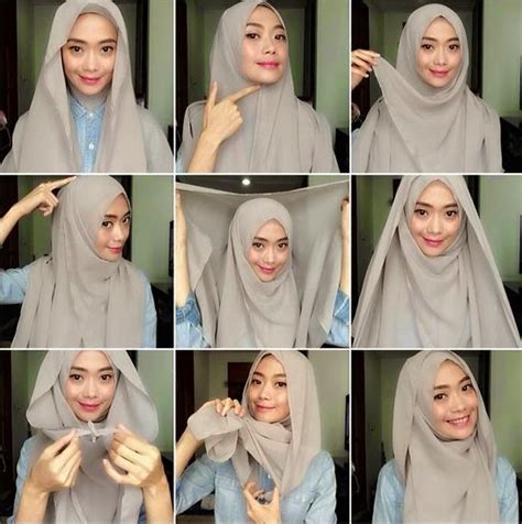 Cara Memakai Jilbab Syari Modern Cara Memakai Jilbab Tutorial Hijab
