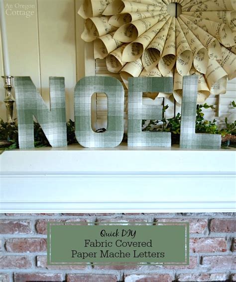 Learn how to make mod podge paper mache bowls the easy way! DIY Plaid Fabric Covered Paper Mache Letters