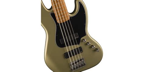 Squier FSR Contemporary Active Jazz Bass HH V Olive Satin Roasted Maple