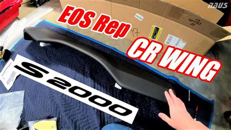 Automotive Eos Cr Style Abs Plastic Black Rear Trunk Lid Wing Spoiler