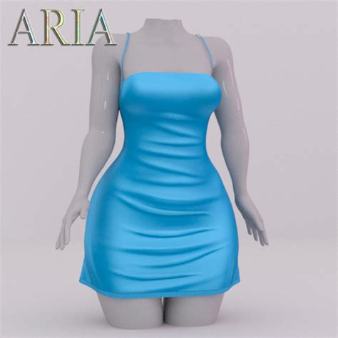 Second Life Marketplace Blue Strappy Dress