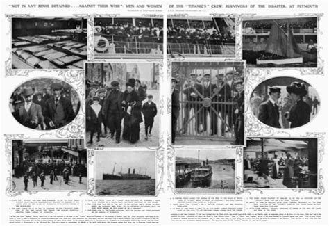 Titanic Survivors 1912 Nsurvivors Of The Titanic Shipwreck Arriving