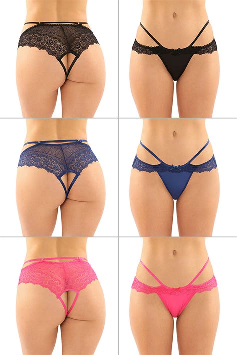 Fantasy Lingerie Bottoms Up Posey Crotchless Panty