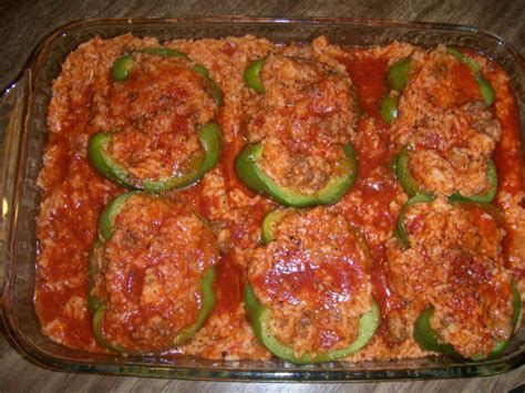 Quick And Easy Stuffed Green Bell Peppers Recipe Genius Kitchen