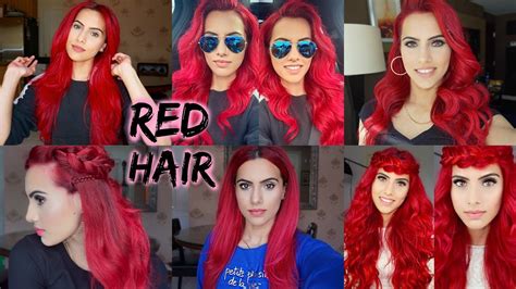 How To Dye Dark Hair Bright Red Without Bleach Youtube