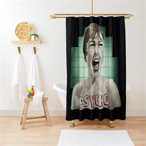 Alfred Hitchcock Psycho Shower Curtain By Indecentdesigns Redbubble