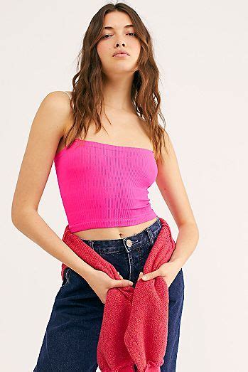 Skinny Strap Seamless Brami Fashion Neon Pink Boho Outfits