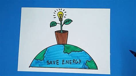 Each page is a mini drawing lesson broken down into easy to follow step by step instructions so that any beginner artist. How to Draw Save Energy | Save Power Poster Drawing for ...