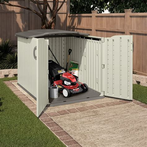 Suncast 98 Cu Ft Glidetop® Horizontal Resin Storage Shed For Backyard