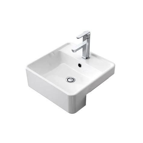 Buy Caroma Carboni Ii Semi Recessed Basin 3 Tap Holes Gloss White