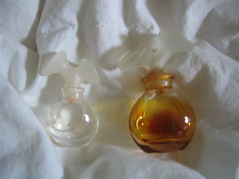 Two Vintage Unique Odd Shaped Perfume Bottles By Vintageitemfun