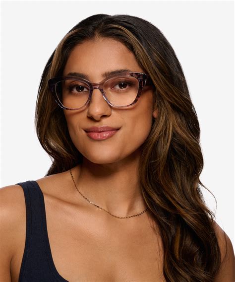Vivi Cat Eye Clear Gray Floral Glasses For Women Eyebuydirect Canada