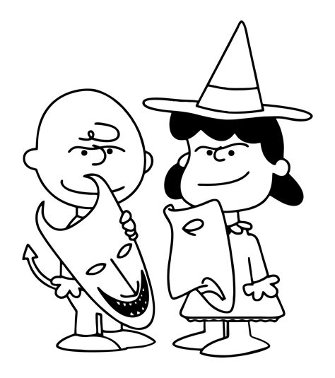 Charlie Brown Halloween Coloring Pages