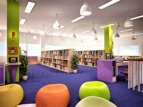 Library Design Comfortable Reading Seat With Round Shape Awesome