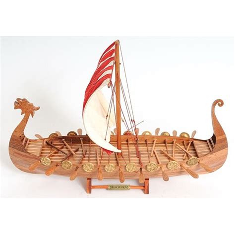 Drakkar Viking Long Boat Fully Assembled Decorative Wood Model