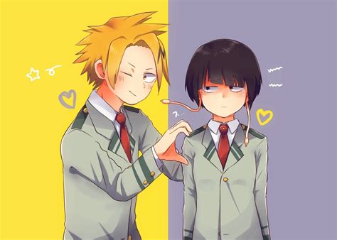 Kaminari Denki And Jirou Kyouka My Hero Academia Tsuyu My Hero Academia