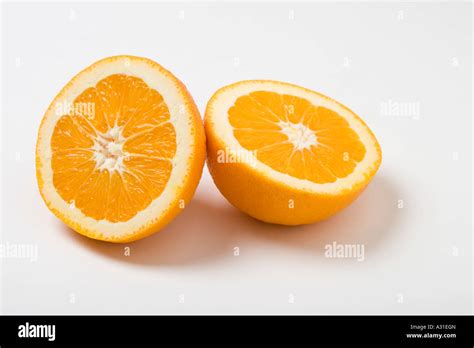 Two Orange Halves Stock Photo Alamy