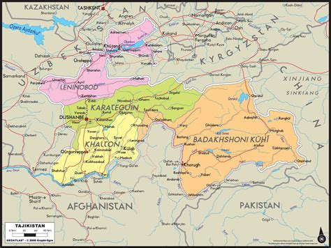 Tajikistan Map In World Map United States Map