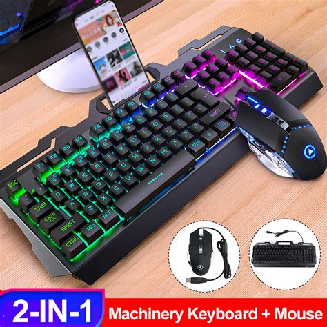 Gaming Keyboard And Mouse Combo With Headset Rgb Backlit