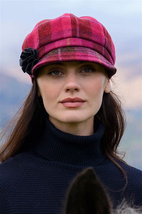 Irish Newsboy Hat Raspberry