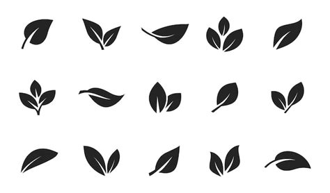 Premium Vector Set Of Leaf Icons Leaves Icon Leaves Of Trees And