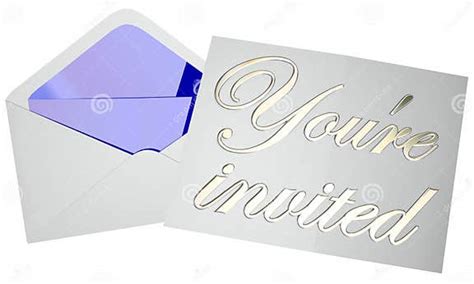 Youre Invited Invitation Envelope Party Event Open Note Message Stock