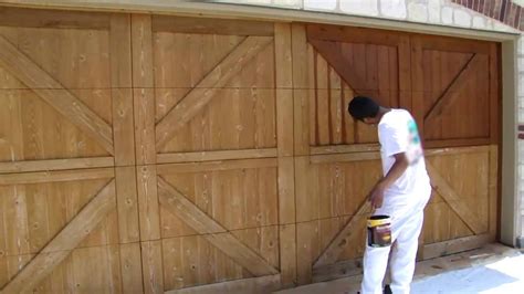 Press down on the stick as you drag it across the door to smooth the foam even with the door. Painting Wooden Garage Doors Including Preparing Wooden ...