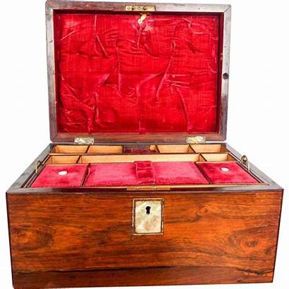Jewelry Victorian Safe Wooden Antique Secret Drawer