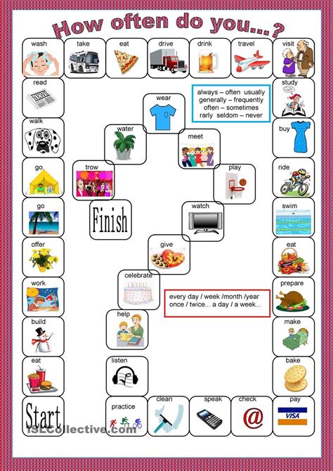 The worksheet is an assortment of 4 intriguing pursuits that will enhance your kid's knowledge and abilities. Board game - Frequency adverbs | Juegos para aprender ...