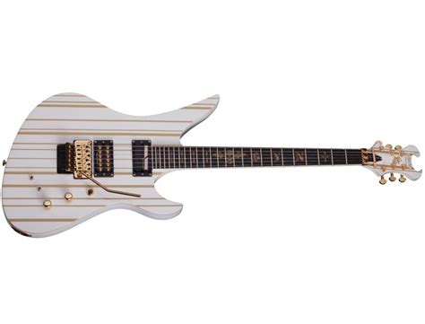 Schecter Synyster Gates Custom S White With Gold Pinstripes Equipboard