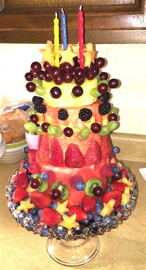 Birthday Cake Made With Fruit Birthday Cake Cake How To Make Cake