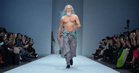 80 year old grandpa tries modeling for the first time and totally slays his runway debut bored