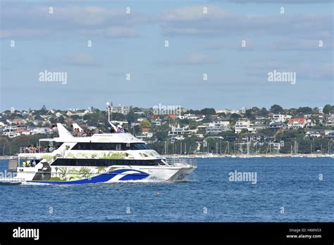 Waiheke Island Ferry On Water Auckland Stock Photo Alamy