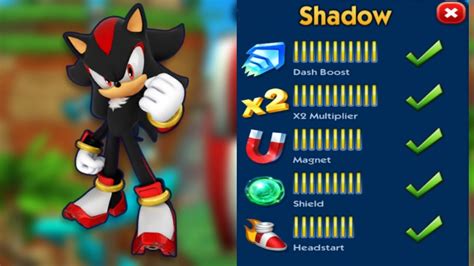 Sonic Dash Shadow Upgraded To Max Level Gameplay Youtube