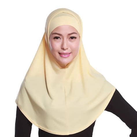 Womens Full Cover Muslim Islamic Head Scarf Arab Malaysia Hijab Head Scarf Headband Aliexpress