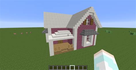 Here's some inspiration for your next survival or creative game. Cute Pink House! Minecraft Map | Cute minecraft houses ...
