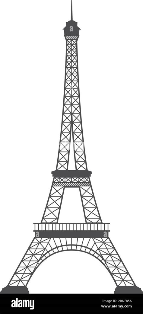 Eiffel Tower Icon French Architecture Symbol Landmark Symbol Stock