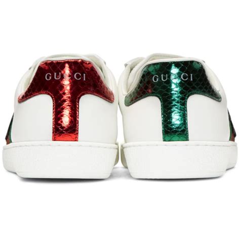 Lyst Gucci White Snake Ace Sneakers In White For Men