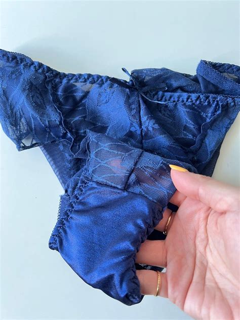 Sexy Blue Lace Panties Womens Fashion New Undergarments And Loungewear